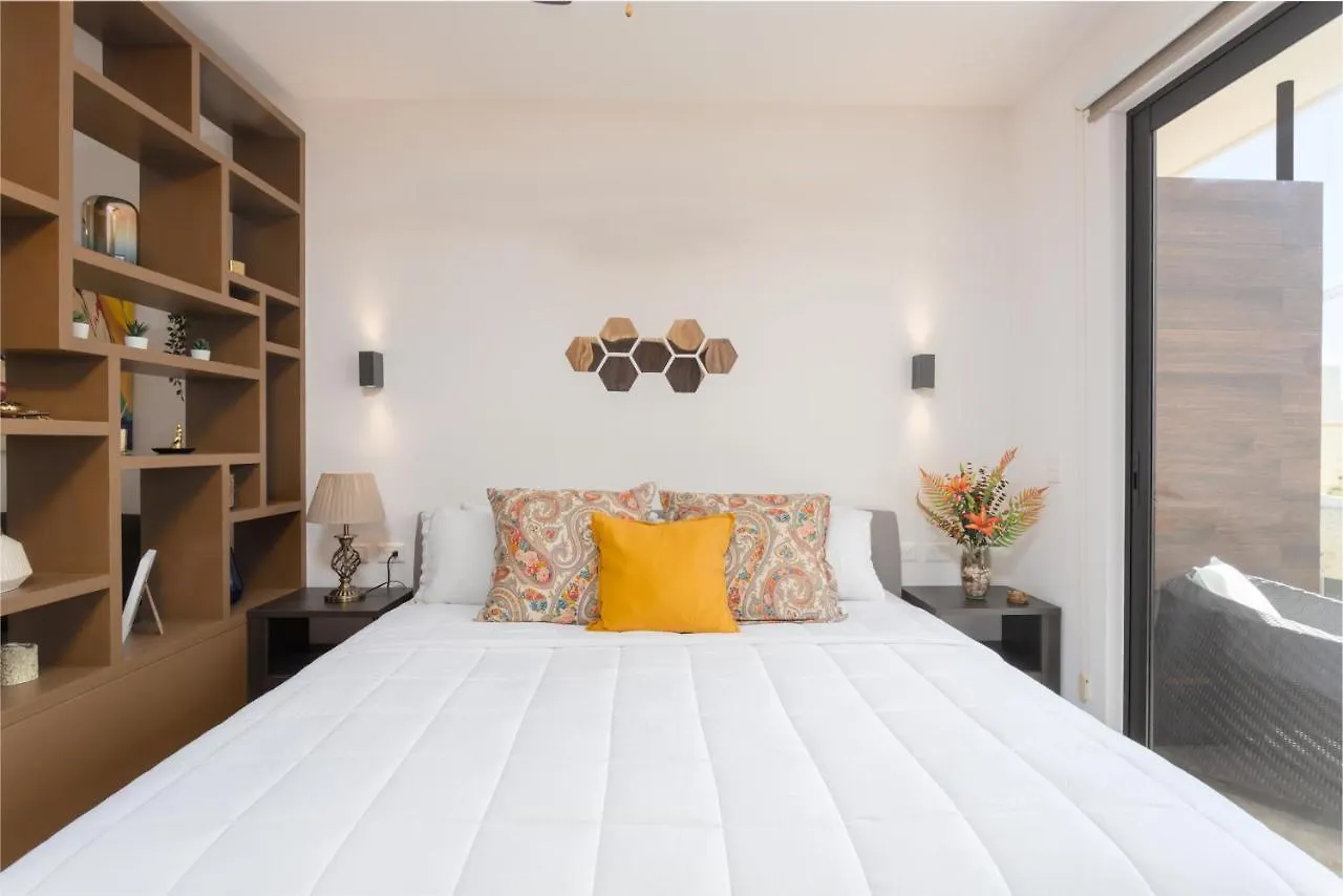 公寓 Studio Vanessa Beach 42 A 1 Min De La Playa Y 5Ta Av 普拉亚卡门